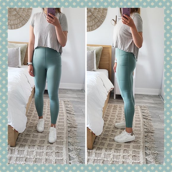 NWOT Free People‎ FP Movement Scalloped Leggings - Picture 1 of 7